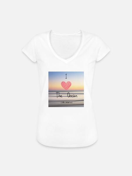Meer / Strand - Frauen Vintage T-Shirt - Weiß