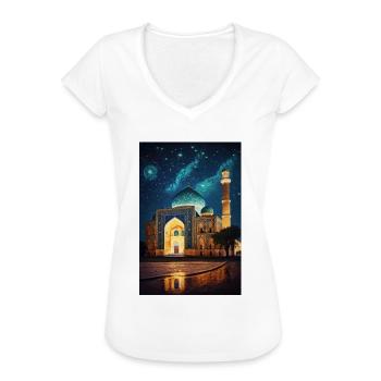 Usbekistan Moschee - Frauen Vintage T-Shirt - Weiß - Vorne