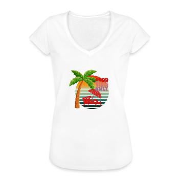 Nur gute Laune - Frauen Vintage T-Shirt - Weiß - Vorne