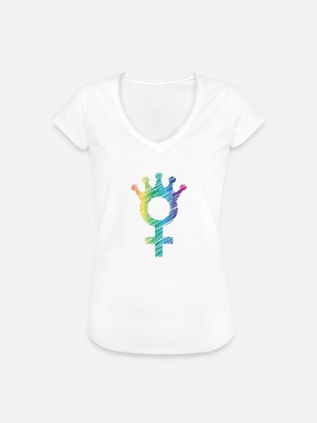 Frauenpower - Frauen Vintage T-Shirt - Weiß