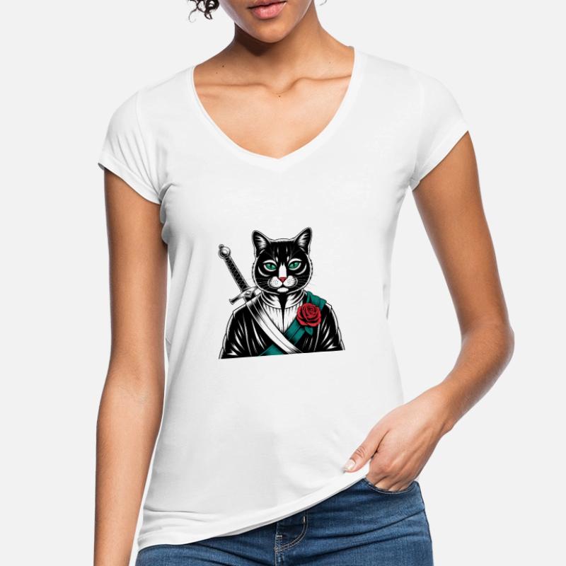 Die Samurai-Katze, die Bushido-Katze Frauen Vintage T-Shirt