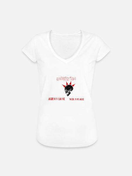 Punk - Ich lache - Frauen Vintage T-Shirt - Weiß