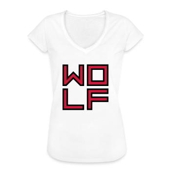 Inner Wolf Logo - Women's Vintage T-Shirt - white - Front - Danielle (179cm)