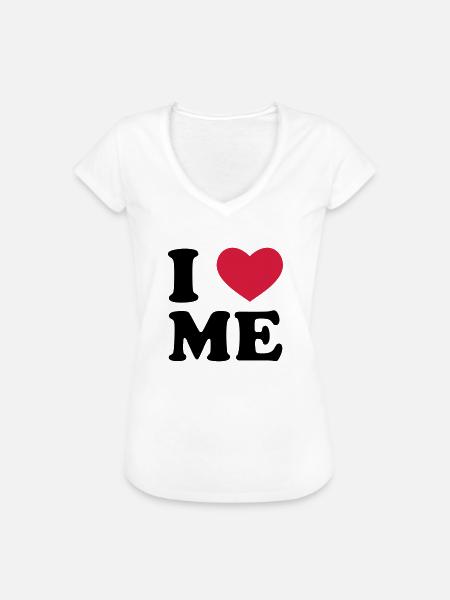 I Love Me - Frauen Vintage T-Shirt - Weiß
