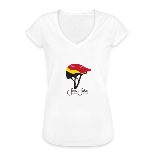 SanSeba - Cycle Junkie Helmet - Vrouwen Vintage T-shirt