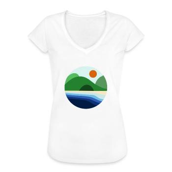 Island Vibes - Frauen Vintage T-Shirt - Weiß - Vorne