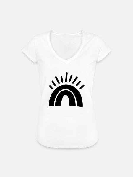Regenbogen - Frauen Vintage T-Shirt - Weiß