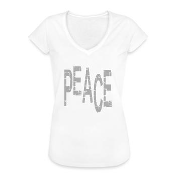 Friede - Frauen Vintage T-Shirt - Weiß - Vorne