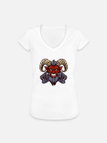 Krampus - Frauen Vintage T-Shirt - Weiß