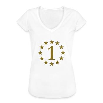 Gewinner - Sieger - 1 - Platz - Frauen Vintage T-Shirt - Weiß - Vorne