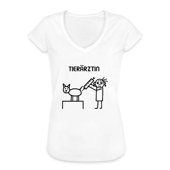 Tierärztin - Frauen Vintage T-Shirt - Weiß - Vorne