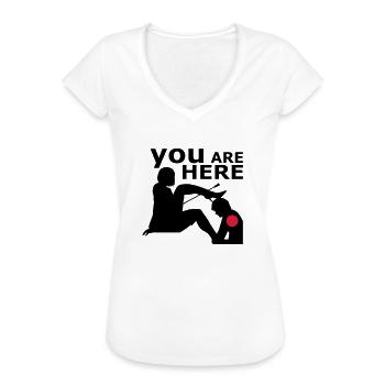 You are here - Frauen Vintage T-Shirt - Weiß - Vorne