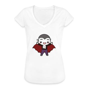 Vampir - Frauen Vintage T-Shirt - Weiß - Vorne