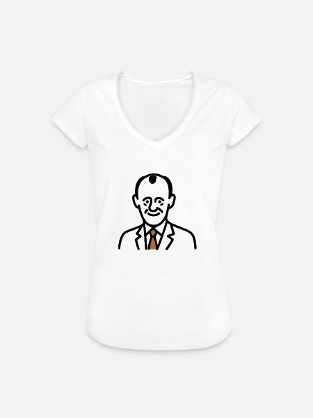 Friedrich Merz Cartoon Comic - Frauen Vintage T-Shirt - Weiß