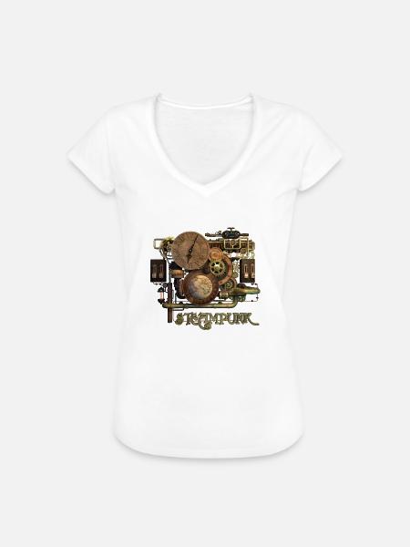Steampunk-Art - Frauen Vintage T-Shirt - Weiß