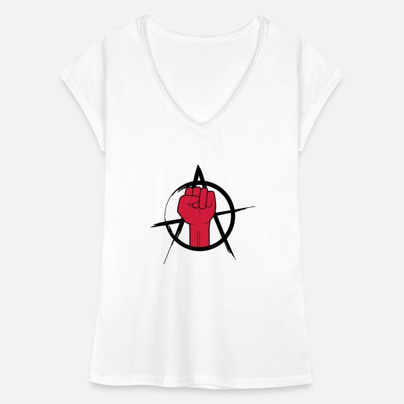 Conception de l'anarchie du logo Faust T-shirt vintage Femme
