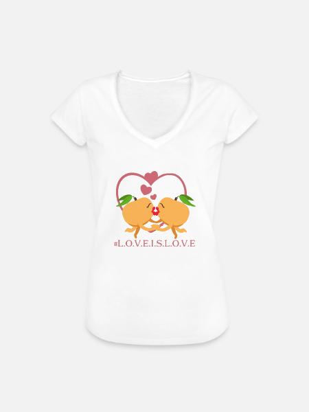 Lesbische Aprikosen - Frauen Vintage T-Shirt - Weiß