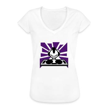 sound - Frauen Vintage T-Shirt - Weiß - Vorne - Danielle (179cm)