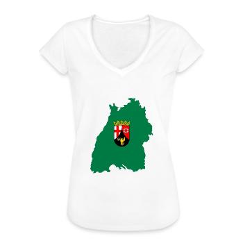 Rhénanie-Palatinat Motard - T-shirt vintage Femme - blanc - Devant - Danielle (179cm)