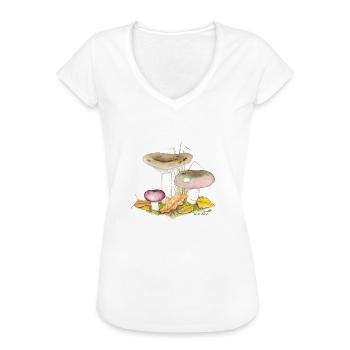 Frauen-Täubling (Russula cyanoxantha) - Frauen Vintage T-Shirt - Weiß - Vorne