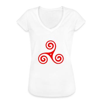 Symbole celtique - T-shirt vintage Femme - blanc - Devant - Danielle (179cm)