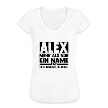 Alexander Alexandra Alexa Alex - Frauen Vintage T-Shirt - Weiß - Vorne