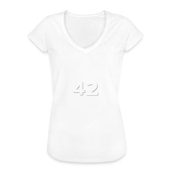 42 - Das Leben Das Universum und der ganze Rest - Frauen Vintage T-Shirt - Weiß - Vorne
