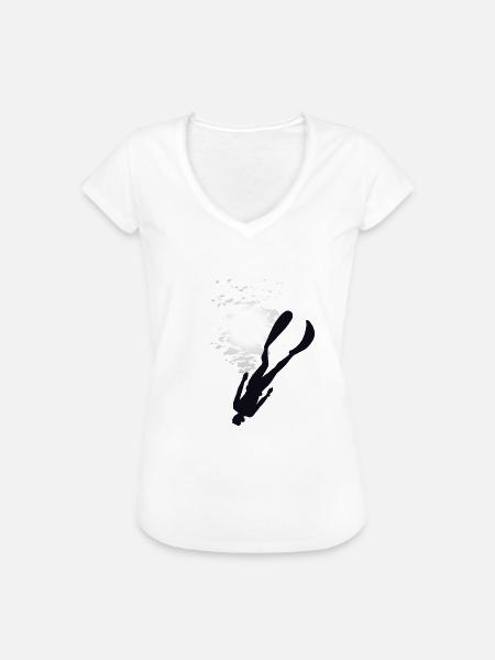 Schnorcheln - Frauen Vintage T-Shirt - Weiß