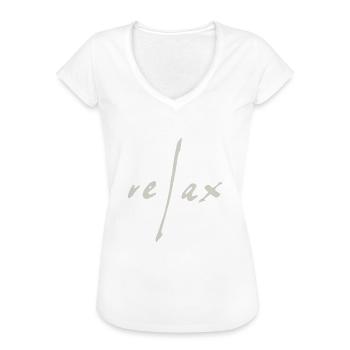 relax - Frauen Vintage T-Shirt - Weiß - Vorne