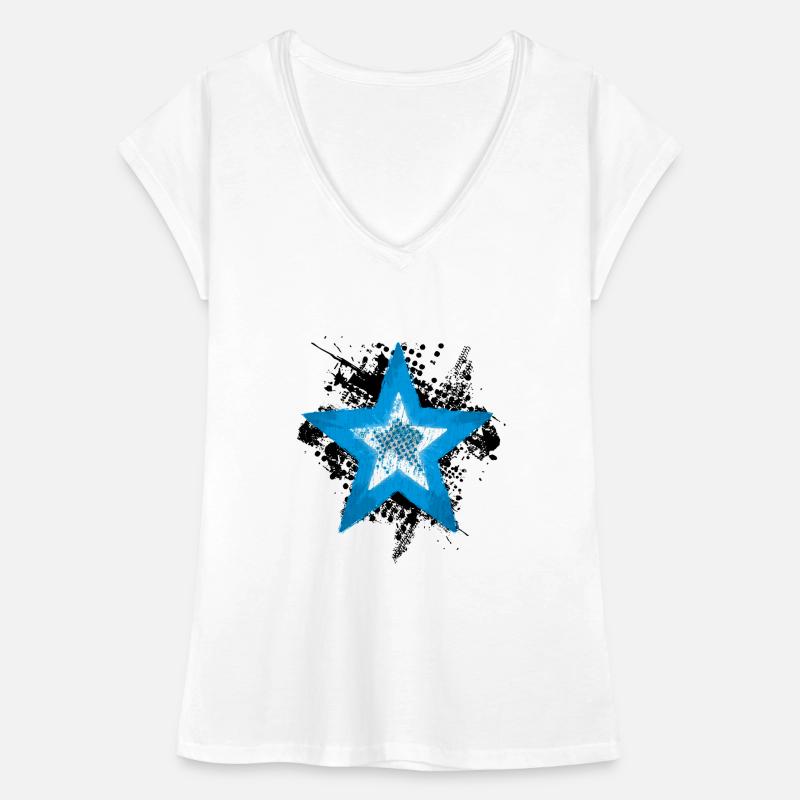 conception de Star (Cool Blue) T-shirt vintage Femme