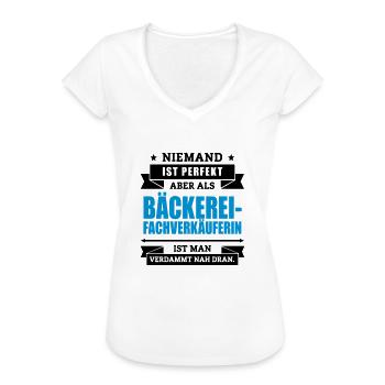 Bäckereifachverkäuferin - Frauen Vintage T-Shirt - Weiß - Vorne