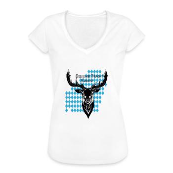 Tracht Ersatz - Frauen Vintage T-Shirt - Weiß - Vorne
