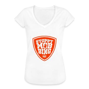 Stoppt Mobbing - Frauen Vintage T-Shirt - Weiß - Vorne