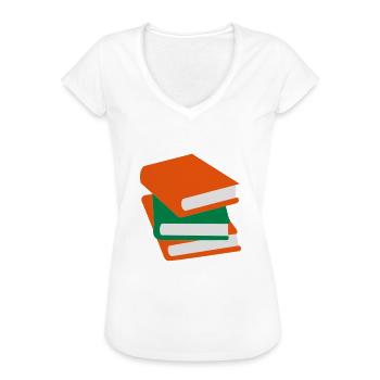 Bücher - Frauen Vintage T-Shirt - Weiß - Vorne
