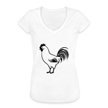 Chicken - Women's Vintage T-Shirt - white - Front - Danielle (179cm)