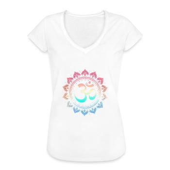 Spirituelles Om - Yoga & Meditation - Frauen Vintage T-Shirt - Weiß - Vorne