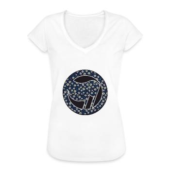 Alerta Antifa muster blume - Frauen Vintage T-Shirt - Weiß - Vorne