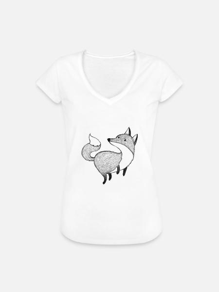 Fuchs - Frauen Vintage T-Shirt - Weiß
