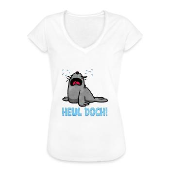HEUL DOCH! - Frauen Vintage T-Shirt - Weiß - Vorne - Danielle (179cm)