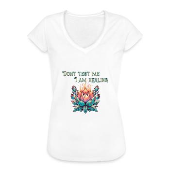 I am Healing - Selfcare Design - Women's Vintage T-Shirt - white - Front - Danielle (179cm)