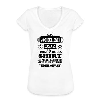 Fußball Fan Fussballverein Mönchengladbach - Frauen Vintage T-Shirt - Weiß - Vorne - Danielle (179cm)