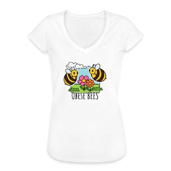Übergewichtige Bienen - Obese Bees - Frauen Vintage T-Shirt - Weiß - Vorne