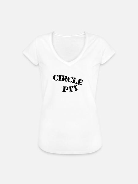 Circle Pit - Frauen Vintage T-Shirt - Weiß