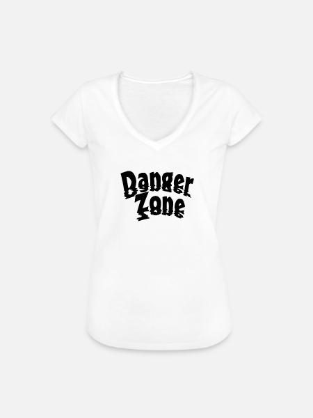 Danger zone - Frauen Vintage T-Shirt - Weiß