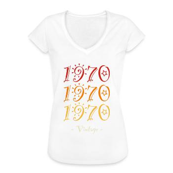 Jahrgang 1970 - Frauen Vintage T-Shirt - Weiß - Vorne