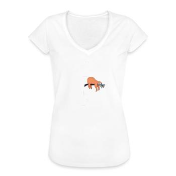 Climb Faultier - Klettern, Bouldern, Berg - Frauen Vintage T-Shirt - Weiß - Vorne