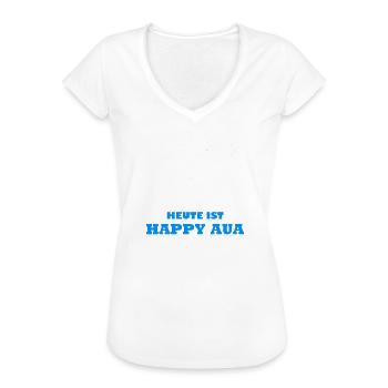 Zahnarzt Happy Aua Spruch Geschenk - Frauen Vintage T-Shirt - Weiß - Vorne