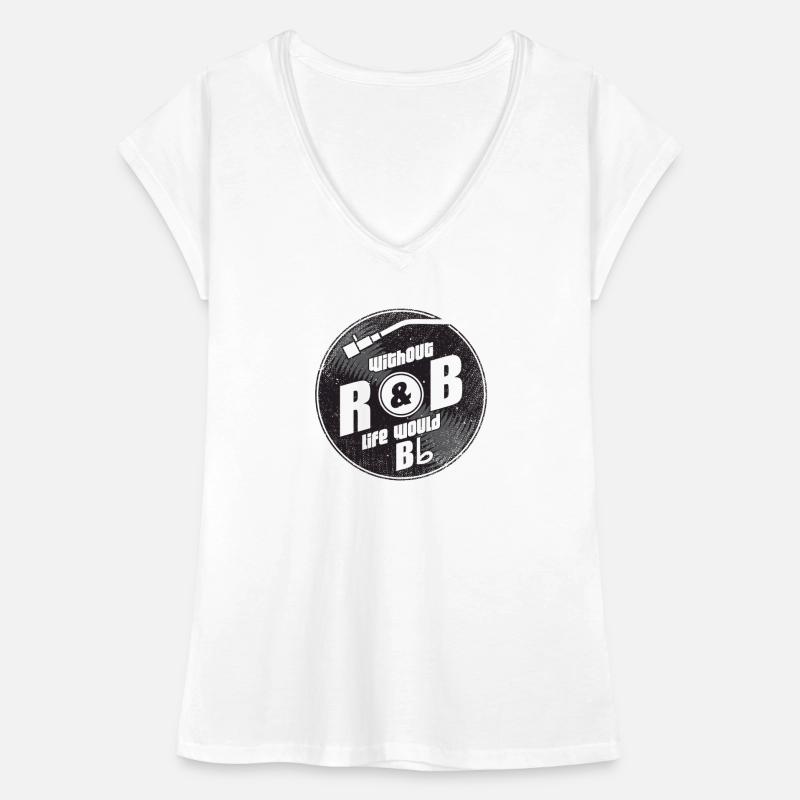 Without R&B Life Would B Flat Gift Women's Vintage T-Shirt