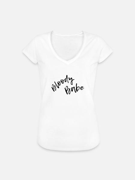 Bloody babe - Frauen Vintage T-Shirt - Weiß