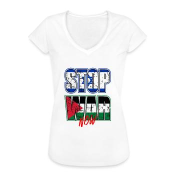 Stop War Now - Frauen Vintage T-Shirt - Weiß - Vorne